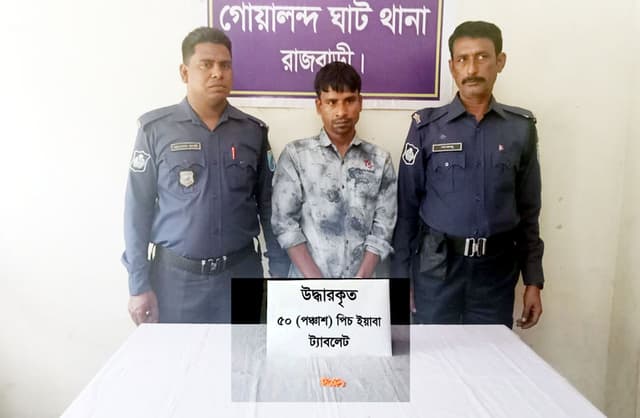 গোয়ালন্দে পুলিশের অভিযানে ইয়াবাসহ গ্রেপ্তার ১