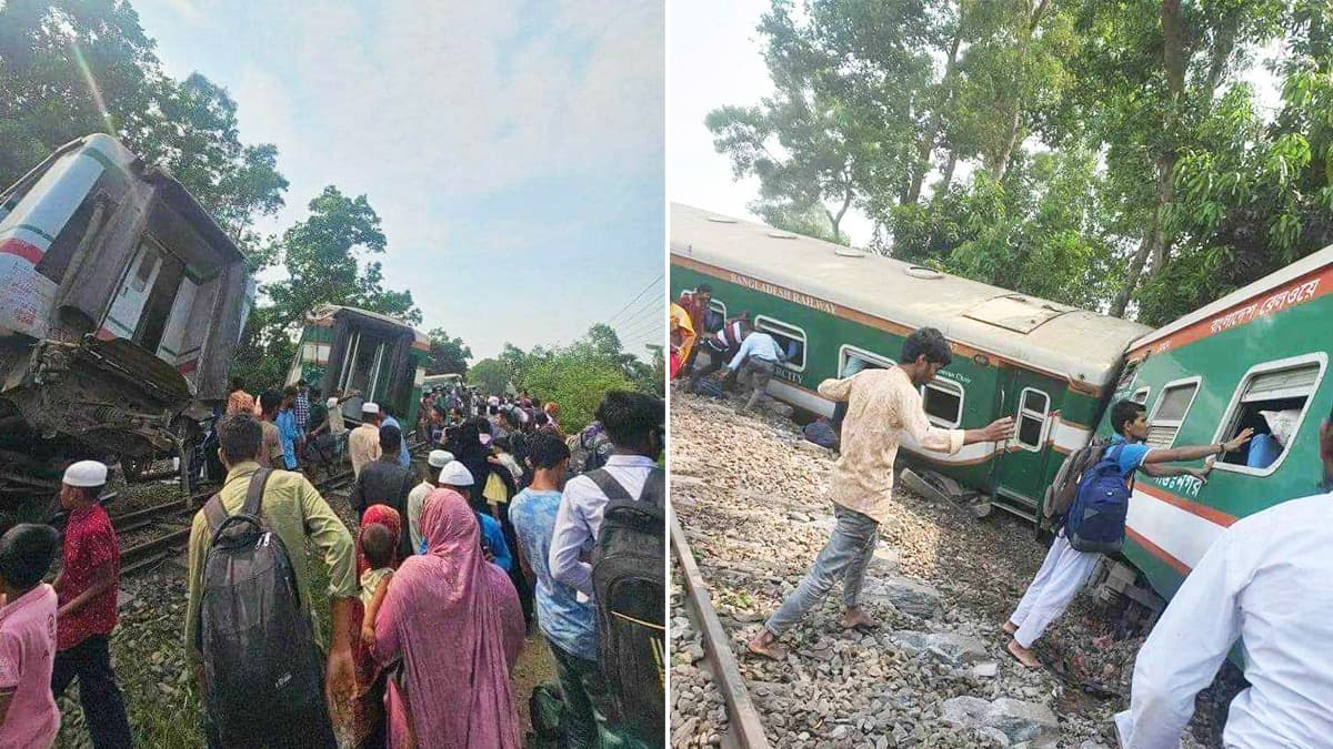 কুমিল্লায় বিজয় এক্সপ্রেস ট্রেনের ৯টি বগি লাইনচ্যুত