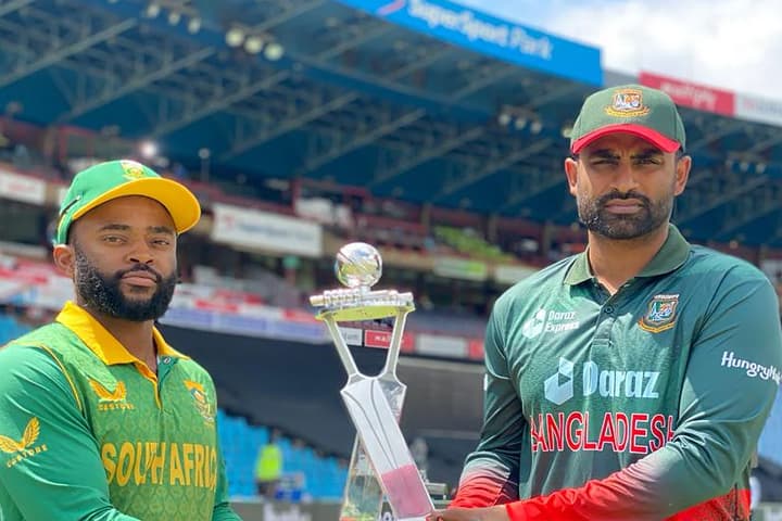 দক্ষিণ আফ্রিকার বিপক্ষে টসে হেরে ব্যাটিংয়ে বাংলাদেশ