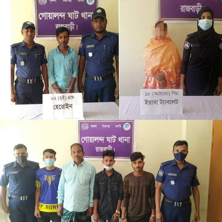 গোয়ালন্দে মাদক, মারামারিসহ ছিনতাই মামলার আসামী গ্রেপ্তার