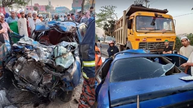 ট্রাক ও প্রাইভেটকারের সংঘর্ষে চারজন নিহত