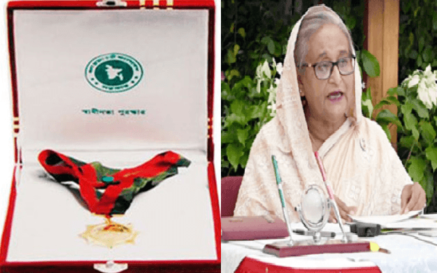 গুণীজনদের হাতে স্বাধীনতা পদক তুলে দিলেন প্রধানমন্ত্রী