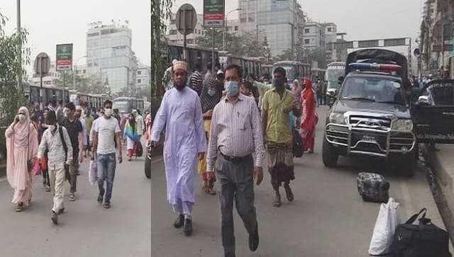 রাজধানীতে বন্ধ গণপরিবহন, জনদুর্ভোগ