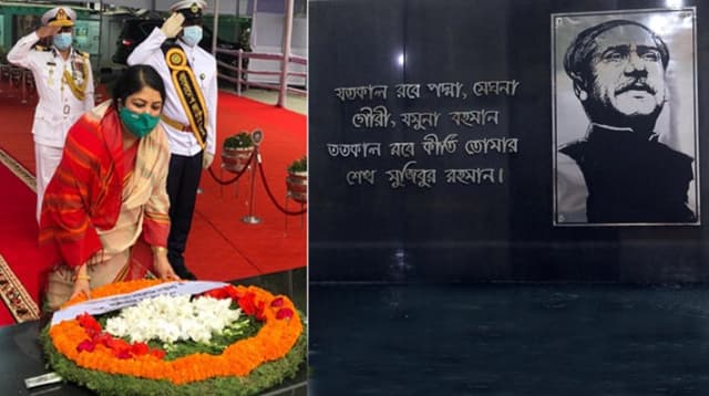 স্বাধীনতা দিবসে বঙ্গবন্ধুর প্রতিকৃতিতে স্পিকারের শ্রদ্ধা নিবেদন