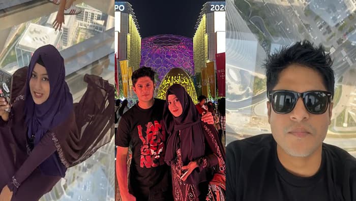 সস্ত্রীক ৬৬০ ফুট উচ্চতায় উঠে কি ইঙ্গিত দিচ্ছেন নিলয়