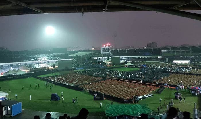 বৃষ্টিতে বন্ধ ‘ক্রিকেট সেলিব্রেটস মুজিব ১০০’ কনসার্ট