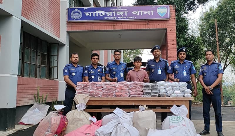 মাটিরাঙ্গায় ৬ লক্ষাধিক ভারতীয় ঔষধসহ আটক এক