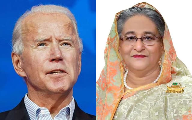শেখ হাসিনাকে বাইডেনের চিঠি