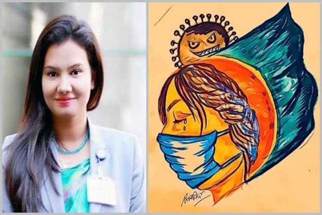 সচেতনতার বার্তা তুলে ধরছে ইউএন'র অভিনব চিত্রশিল্প