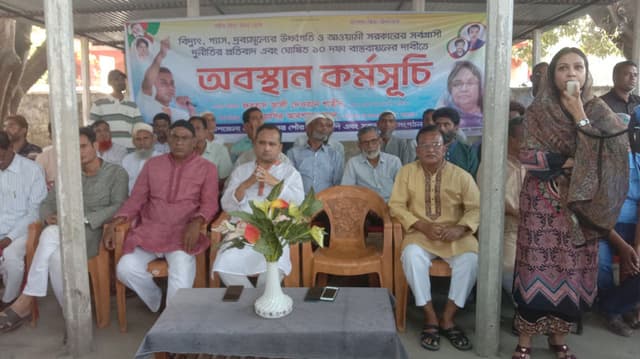 লালপুরে বিএনপির অবস্থান কর্মসূচী পালিত