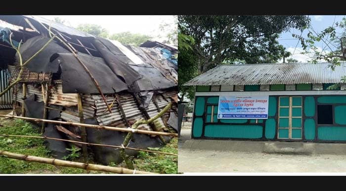 মাথা গুজার ঠাঁই পেল দিনমজুর ছিদ্দিক