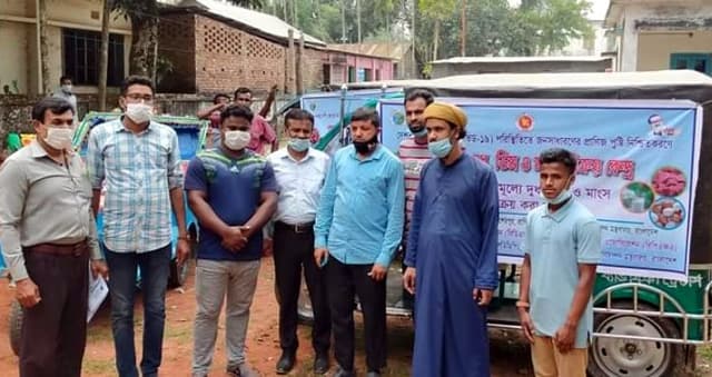 নকলায় প্রাণিজ পুষ্টি উপাদানের ভ্রাম্যমান বিক্রয় কেন্দ্র উদ্বোধন