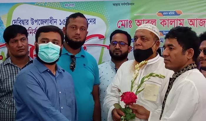 দেবীদ্বারে নবনির্বাচিত ইউপি চেয়ারম্যানদের সংবর্ধনা