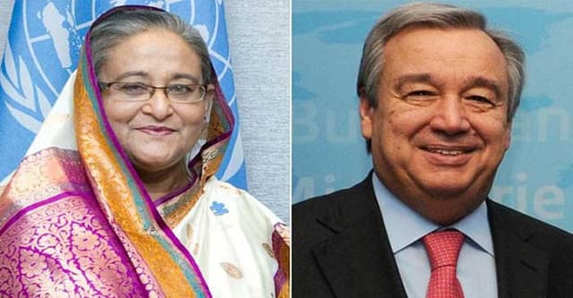 প্রধানমন্ত্রীকে জাতিসংঘ মহাসচিবের ফোন