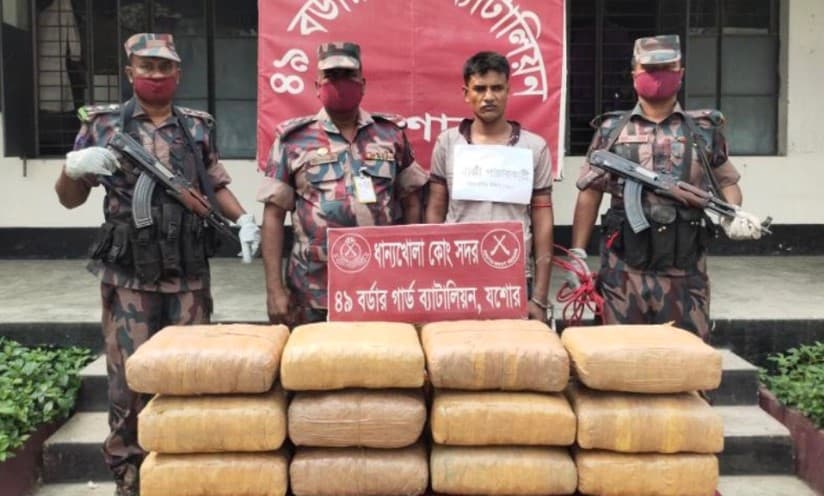 শার্শায় ৮৮ কেজি গাঁজা উদ্ধার, আটক এক