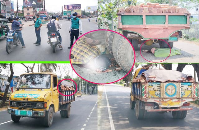 বরিশালে লকডাউনে ইটবোঝাই ট্রাক চাপায় প্রতিবন্ধী নিহত