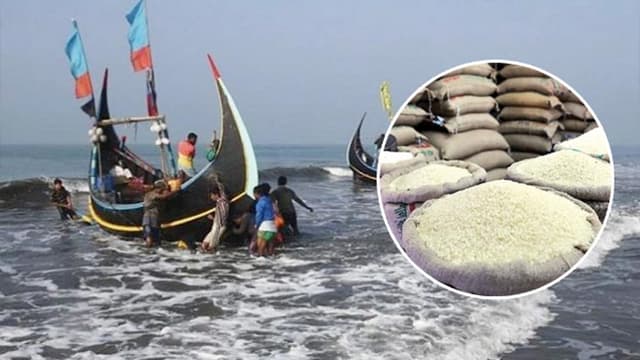 বরিশালে বরাদ্দকৃত চাল ওজনে কম দেয়ার অভিযোগ জেলেদের