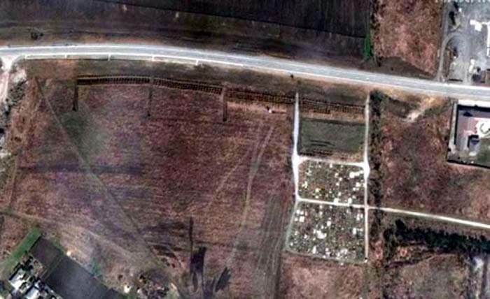 উপগ্রহ থেকে মারিউপোলে গণকবরের সন্ধান