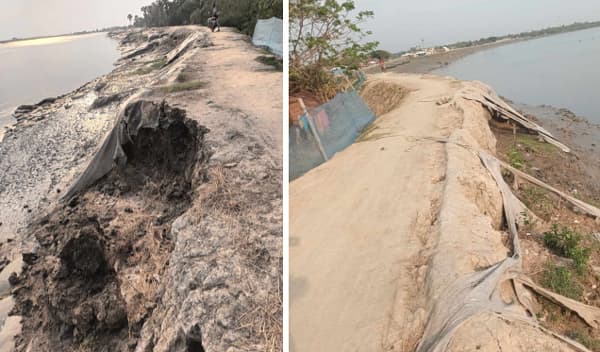 আশাশুনিতে বেড়ীবাঁধের ভাঙ্গন দ্রুত সংস্কারের দাবী