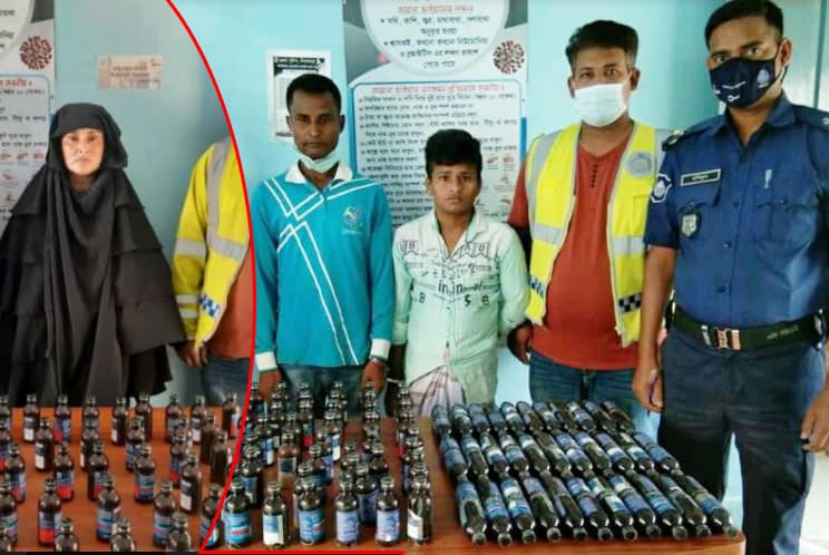 হিলিতে ফেন্সিডিল উদ্ধার, মহিলাসহ আটক-৩