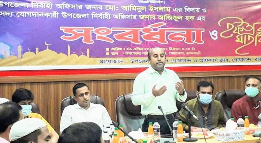 গোয়ালন্দে নবাগত উপজেলা নির্বাহী কর্মকর্তার যোগদান