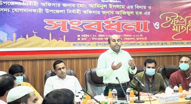 গোয়ালন্দে নবাগত উপজেলা নির্বাহী কর্মকর্তার যোগদান