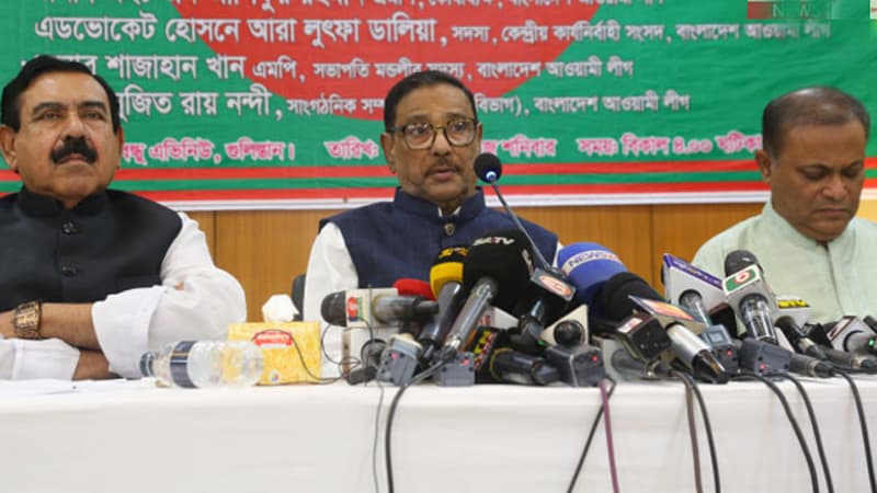 দুঃসাহস দেখিয়ে লাভ নেই, কোনো শক্তি আমাদের সরাতে পারবে না: ওবায়দুল কাদের