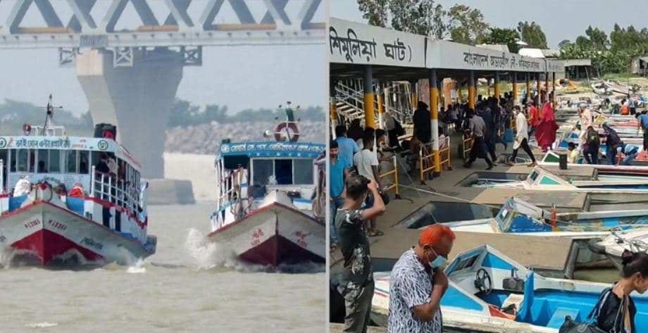 শিমুলিয়া-বাংলাবাজার নৌরুটে লঞ্চ-স্পিডবোট চলাচল শুরু