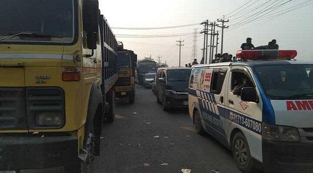৪০ কিঃমিঃ যানজট ঢাকা-টাঙ্গাইল মহাসড়কে