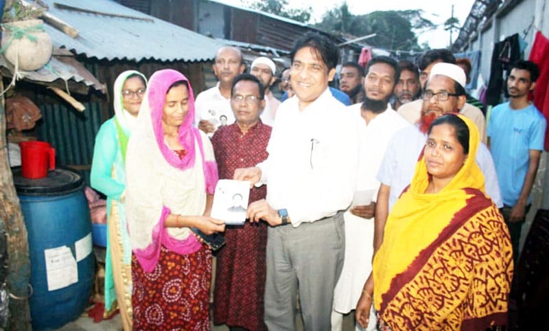 বিসিসি নির্বাচন: ১নং ওয়ার্ডে মেয়র প্রার্থী তাপসের গণসংযোগ