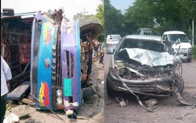 সিলেটে বাসের ধাক্কায় মা-ছেলে নিহত, আহত ৫