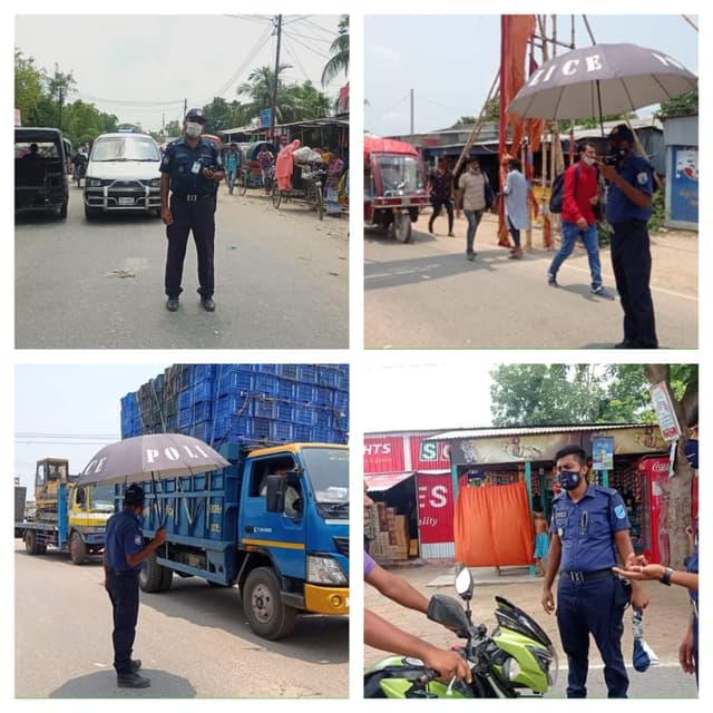 রোদ-বৃষ্টি ঝড়ে ঠায় দাঁড়িয়ে ট্রাফিক পুলিশ