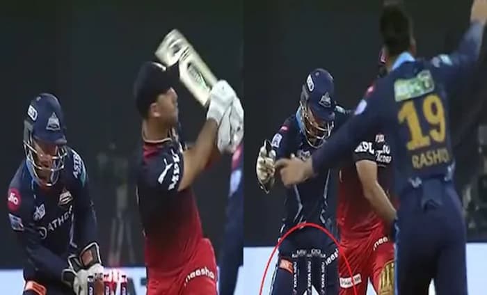 উইকেটে লাগল বল, চার পেলেন ম্যাক্সওয়েল ! অদ্ভুত কান্ড