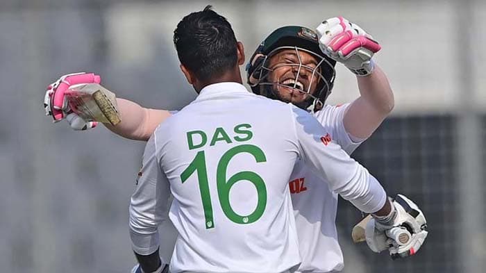 ঢাকা টেস্ট: লিটন-মুশফিকের জোড়া সেঞ্চুরি