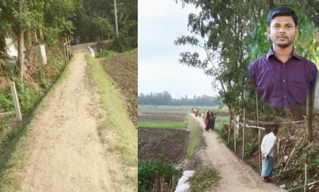 জনদূর্ভোগ নিরসনে নিজ অর্থায়নে রাস্তা নির্মাণ করে দিলেন ডা. রুবেল