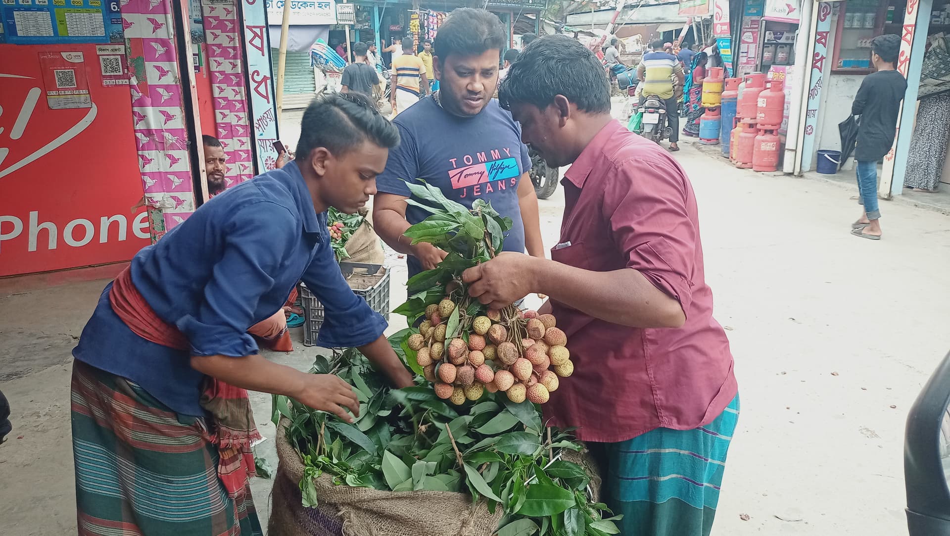 গোয়ালন্দে এসেছে বিভিন্ন জাতের লিচু : দাম চড়া