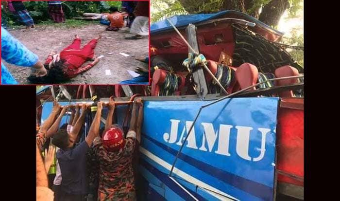 বরিশালে বাস দুর্ঘটনা, নারী ও শিশুসহ ১০ যাত্রী নিহত