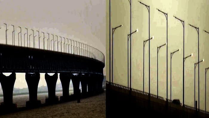 পরীক্ষামূলকভাবে পদ্মা সেতুতে জ্বললো ল্যাম্পপোস্ট