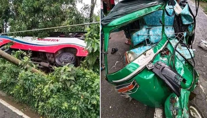 হবিগঞ্জে বাস-অটোরিকশার সংঘর্ষে নিহত ৩