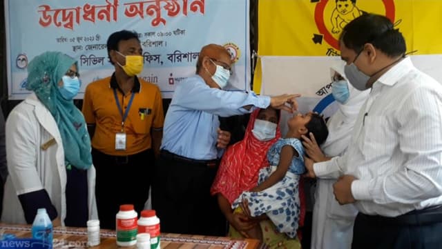 বরিশালে ভিটামিন এ প্লাস ক্যাম্পেইন উদ্বোধন