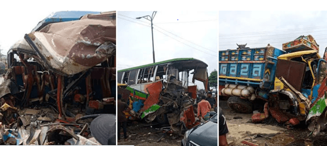 বাস-ট্রাক সংঘর্ষে তিন বৈজ্ঞানিক কর্মকর্তা নিহত