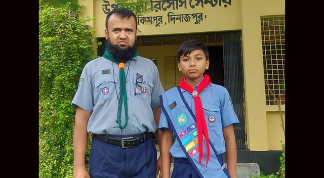 শ্রেষ্ঠ কাব স্কাউট নির্বাচিত শিশু মাহমুদুল