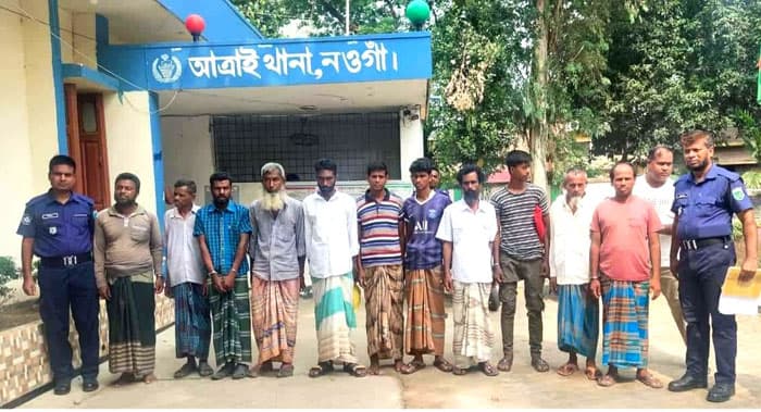 আত্রাইয়ে পুলিশের বিশেষ অভিযানে গ্রেফতার-১৬, মাদক উদ্ধার