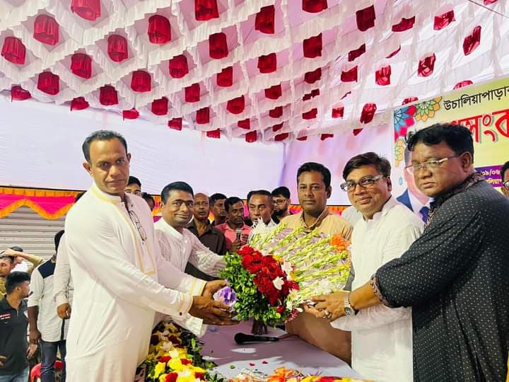 সরাইলের নবনির্বাচিত উপজেলা চেয়ারম্যান শের আলম'কে গনসংবর্ধনা