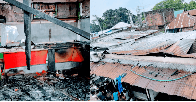 কালিয়াকৈরে আগুনে  ১৫ দোকান পুড়ে ছাই