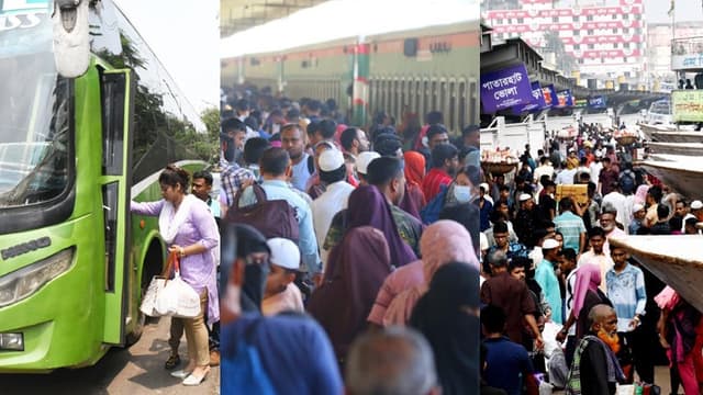 ঈদযাত্রায় ঘরমুখো মানুষের ভোগান্তি