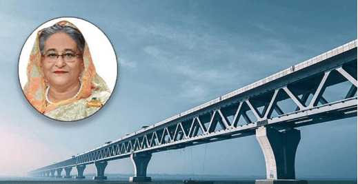 হেলিকপ্টারযোগে পদ্মা সেতুর উদ্দেশ্যে প্রধানমন্ত্রী