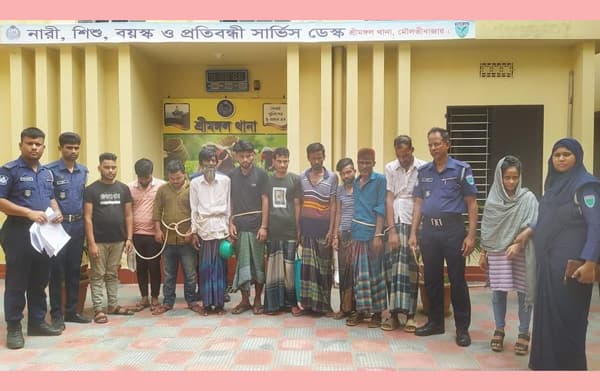 শ্রীমঙ্গলে পুলিশের অভিযানে বিভিন্ন মামলার ১১ আসামী গ্রেফতার