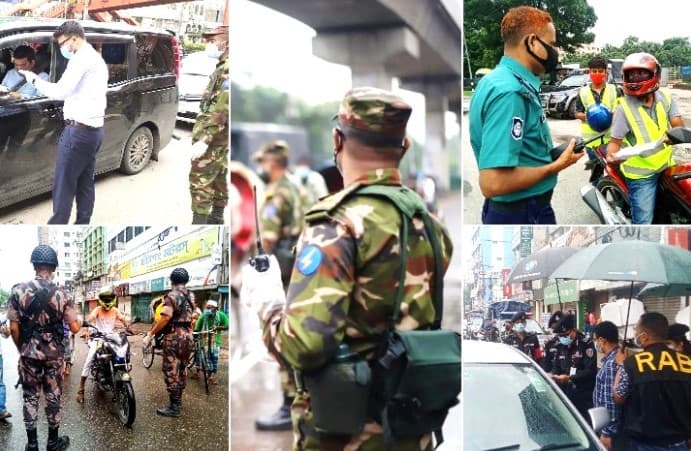 রাজধানীতে ‘লকডাউন’ দেখতে বেরিয়ে আটক ২৪৯, গ্রেপ্তার ৭৩