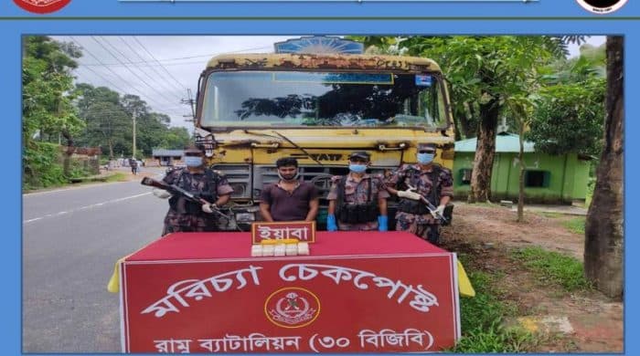 পণ্যবাহী ট্রাকে ৩০ হাজার ইয়াবা, চালক আটক